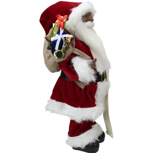 Outlet 16" African American Santa Claus with Naughty or Nice List Christmas Figure Santa Claus