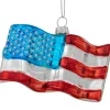 Hot 4" American Flag Glass Christmas Ornament Novelty