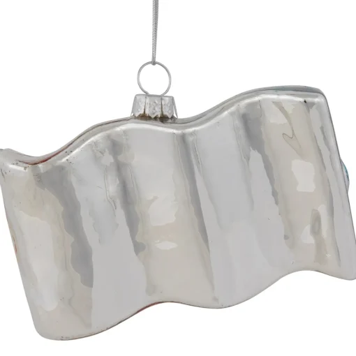 Hot 4" American Flag Glass Christmas Ornament Novelty