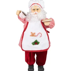 Sale 24" Animated and Musical Chef Santa Claus With Hot Cocoa and Cookie Christmas Figure Santa Claus