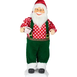 Sale 24" Animated and Musical Santa Claus with Hot Cocoa Christmas Figure Santa Claus