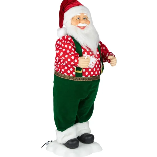 Sale 24" Animated and Musical Santa Claus with Hot Cocoa Christmas Figure Santa Claus
