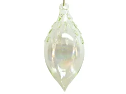 Clearance 5" Aqua Blue Teardrop Finial Glass Christmas Ornament Finials|Pendants
