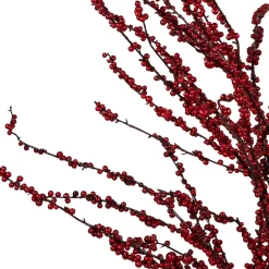 Clearance 5' Artificial Red Berry Christmas Twig Tree, Unlit Twig & Birch
