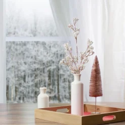 Best 30" Artificial White and Champagne Gold Beaded Twig Christmas Spray Sprays, Picks & Branches