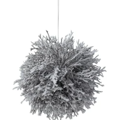 Best 7" Artificial White Frosted Round Twig Christmas Ornament Glass|Ball Ornaments