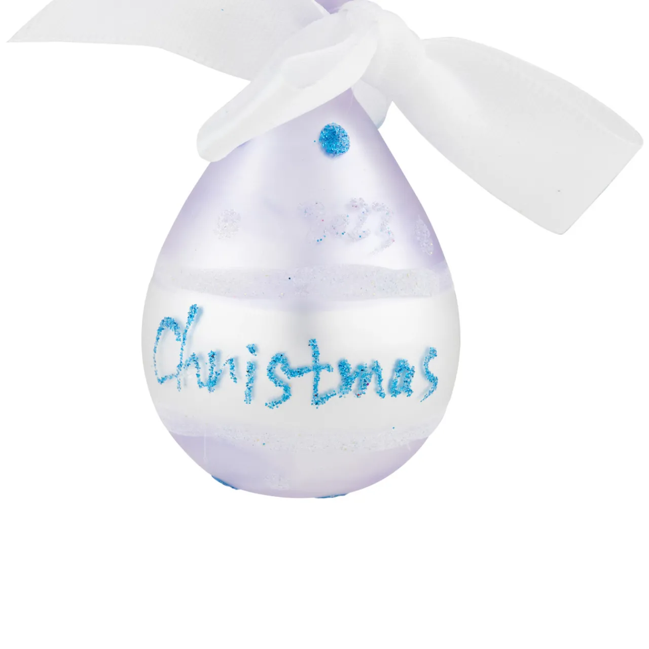 5" Baby Boy's First Christmas 2023 Glass Ornament New Baby