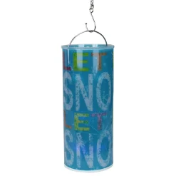 Best 12" Battery Operated Blue Color Changing LED 'LET IT SNOW' Snowflake Motif Christmas Lantern Lanterns