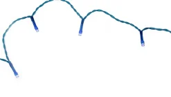 Sale 20 Battery Operated Blue LED Wide Angle Christmas Lights - 6.25 ft Blue Wire Led