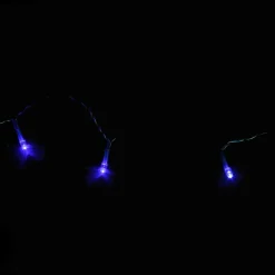 Sale 20 Battery Operated Blue LED Wide Angle Christmas Lights - 6.25 ft Blue Wire Led