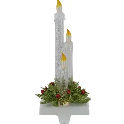 Online 9" Battery Operated LED Lighted Candle Christmas Stocking Holder Stocking Holders