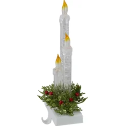 Online 9" Battery Operated LED Lighted Candle Christmas Stocking Holder Stocking Holders