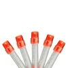 Discount 15 Battery Operated Orange LED Micro Wide Angle Mini Christmas Lights - 4.8 ft Red Wire Battery Operated