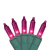 Sale 20 Battery Operated Purple Mini Christmas Lights - 9.8 ft Green Wire Incandescent