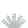 Clearance 10 Battery Operated White LED Wide Angle Christmas Lights - 3 ft White Wire Led