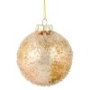 3.25" Beaded Rose Gold Mercury Style Glass Christmas Ball Ornament Glass|Ball Ornaments