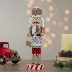 Sale 14" Beige and Red Gingerbread Chef Christmas Nutcracker Nutcrackers