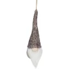 Hot 8" Beige and White Hanging Gnome Christmas Ornament Gnomes