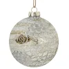 Hot 4" Birch Wood and Glitter Pine Cones Glass Ball Christmas Ornament Glass|Ball Ornaments