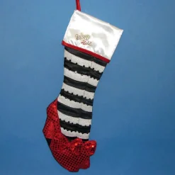 Discount 22" Black and White 'Wizard of Oz' with Ruby Slipper Christmas Stocking Stockings
