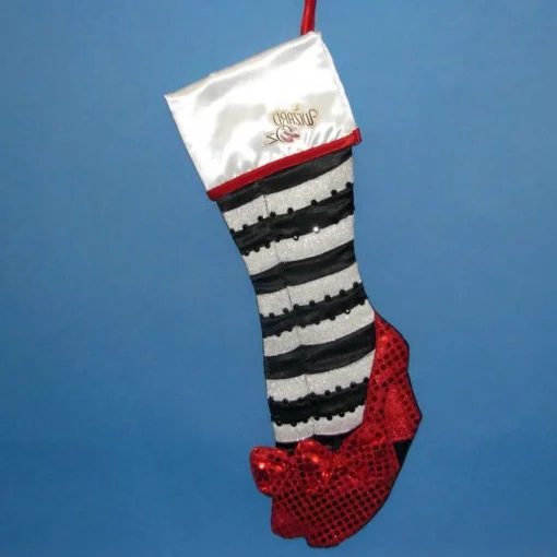 Discount 22" Black and White 'Wizard of Oz' with Ruby Slipper Christmas Stocking Stockings