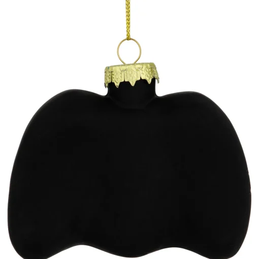 4" Black Game Controller Glass Christmas Hanging Ornament Sports