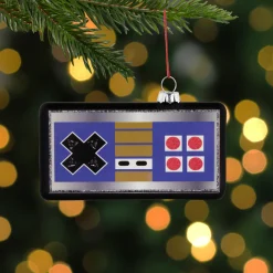 Hot 4.25" Black Retro Game Controller Glass Christmas Ornament Sports