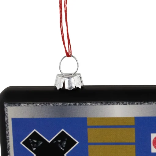 Hot 4.25" Black Retro Game Controller Glass Christmas Ornament Sports