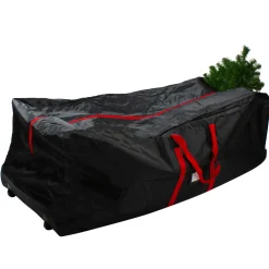 Best 58" Black Rolling Artificial Christmas Tree Storage Chest for 9ft Trees Tree Storage