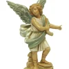 Outlet 5.75" Blue and Cream White Hand Painted Raphael Angel Fontanini Nativity Figurine Nativity