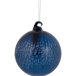 Hot 4.75" Blue Clear Glass Christmas Ball Ornament Glass|Ball Ornaments