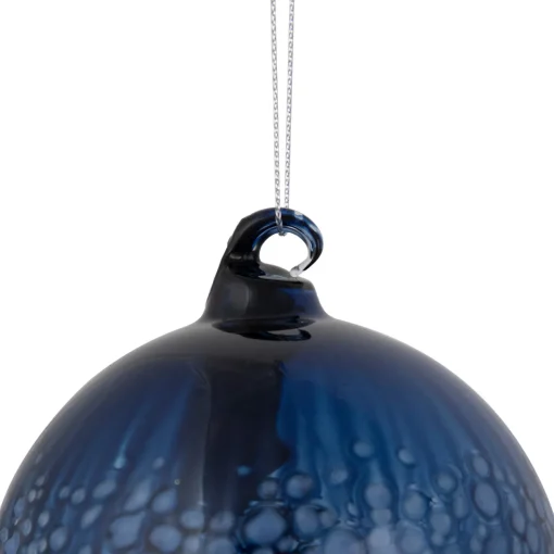 Hot 4.75" Blue Clear Glass Christmas Ball Ornament Glass|Ball Ornaments