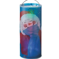 Discount 12" Blue Jovial Snowman LED Lighted Color Changing Christmas Candle Lantern Lanterns