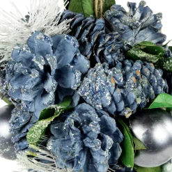 Outlet 5.5" Blue Pinecone and Pine Needle Christmas Ball Ornament Novelty