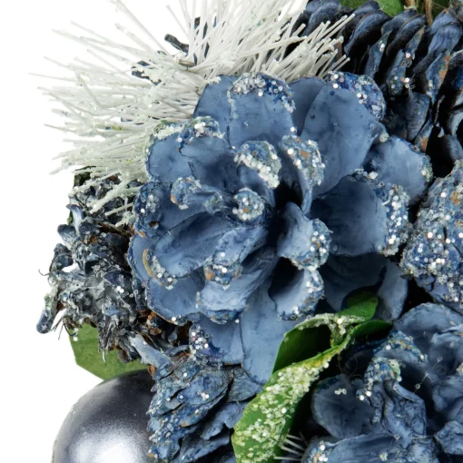 Outlet 5.5" Blue Pinecone and Pine Needle Christmas Ball Ornament Novelty