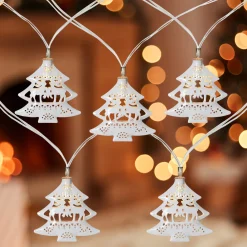 Best 10 B/O LED Warm White Christmas Tree with Deer Lights - 3' Clear Wire Battery Operated