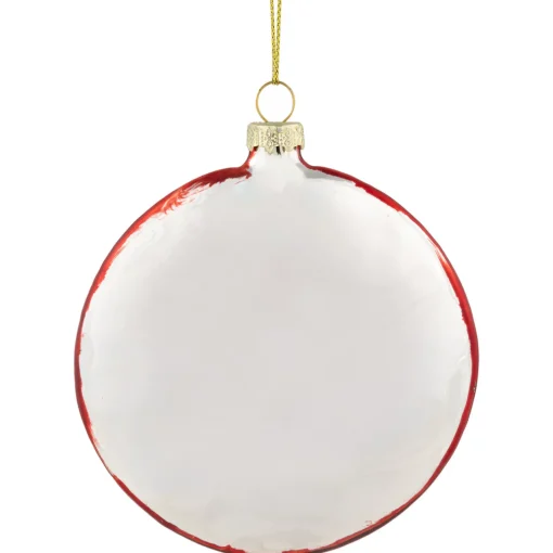 Outlet 3.75" Bones and Heart Dog Food Bowl Glass Christmas Ornament Animals