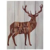 Best 11.75" Brown Reindeer "Merry Christmas" Lighted Wall Plaque Wall