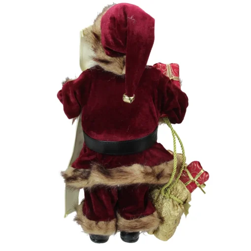 Outlet 18" Burgundy and Brown Santa Claus with Naughty or Nice List Christmas Figure Santa Claus