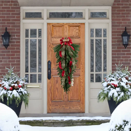 Best 60" Canadian Pine Artificial Christmas Teardrop Swag - Unlit Unlit Swags