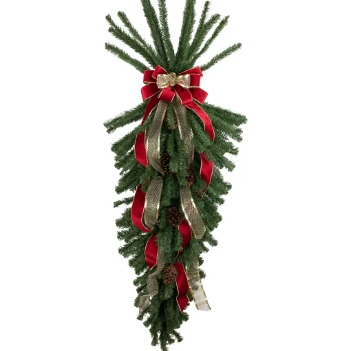 Best 60" Canadian Pine Artificial Christmas Teardrop Swag - Unlit Unlit Swags