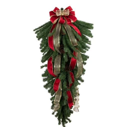 Best 60" Canadian Pine Artificial Christmas Teardrop Swag - Unlit Unlit Swags