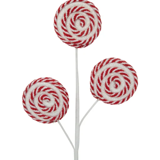 Discount 17" Candy Cane Lollipops Decorative Christmas Spray Sprays, Picks & Branches