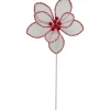 Discount 22" Candy Cane Poinsettia Christmas Stem Spray Sprays, Picks & Branches