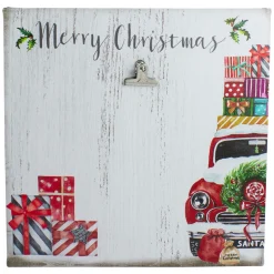 Sale 10" Car and Gifts Merry Christmas Canvas Wall Art with Photo Clip Wall