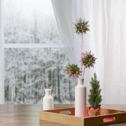 Sale 28" Champagne Gold and Green Artificial Floral Christmas Spray Sprays, Picks & Branches