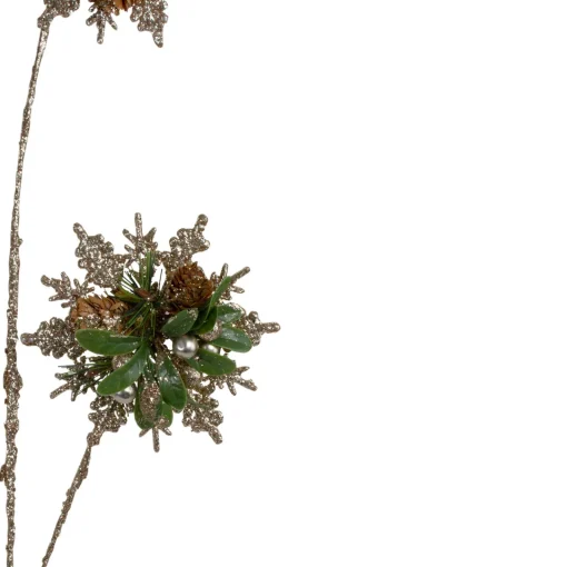 Sale 28" Champagne Gold and Green Artificial Floral Christmas Spray Sprays, Picks & Branches