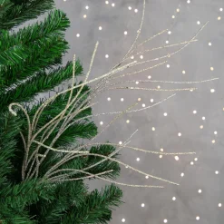 36" Champagne Gold Glittered Christmas Twig Spray Sprays, Picks & Branches