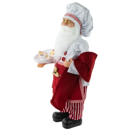 Sale 16" Chef Santa with Cookies and Napkin Christmas Figure Santa Claus