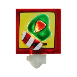Outlet 3.5" Christmas Traditions Red and White Striped Green Holiday Mitten Night Light Night Lights